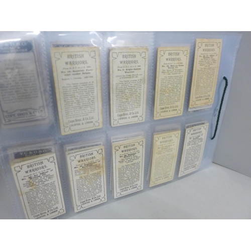 640 - Cigarette cards; military odds, mainly early, inc. Salmon & Gluckstein, Wills, Gallaher and Cope, 98... 