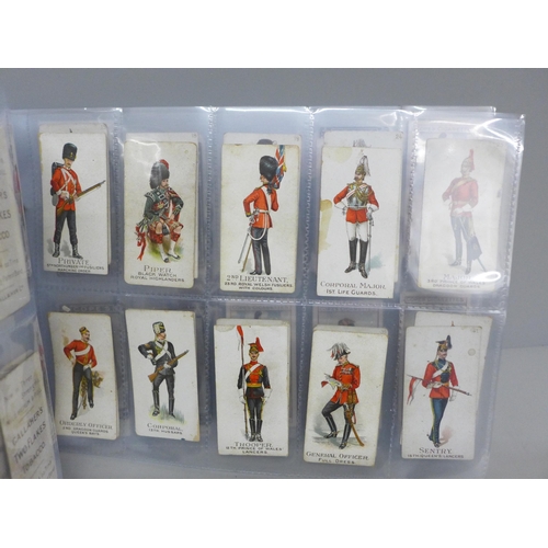 640 - Cigarette cards; military odds, mainly early, inc. Salmon & Gluckstein, Wills, Gallaher and Cope, 98... 