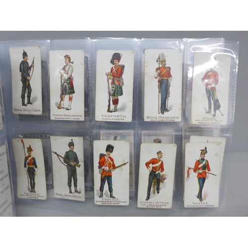 640 - Cigarette cards; military odds, mainly early, inc. Salmon & Gluckstein, Wills, Gallaher and Cope, 98... 