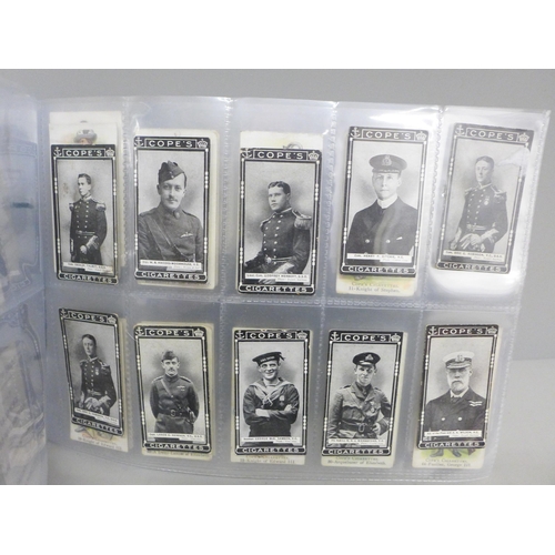 640 - Cigarette cards; military odds, mainly early, inc. Salmon & Gluckstein, Wills, Gallaher and Cope, 98... 