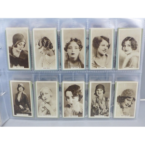 656 - Cigarette cards; cinema selection, complete (8) & part sets, inc. Ardath (3), Gallaher Stars (brown)... 