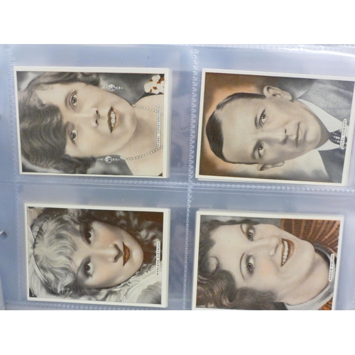 656 - Cigarette cards; cinema selection, complete (8) & part sets, inc. Ardath (3), Gallaher Stars (brown)... 