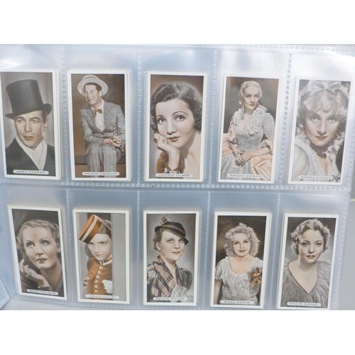 656 - Cigarette cards; cinema selection, complete (8) & part sets, inc. Ardath (3), Gallaher Stars (brown)... 