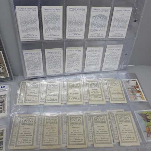 667 - Cigarette cards; 10 mixed complete sets, inc. horse racing  (4), Ogdens, Wills; Imperial (India), Il... 