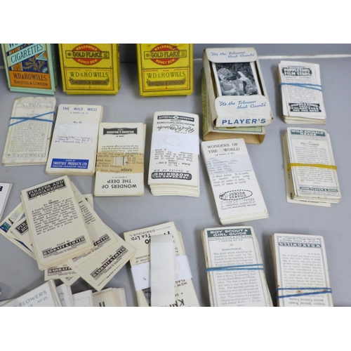 671 - Cigarette cards - six full sets and a bag of part sets and single cards in original packets