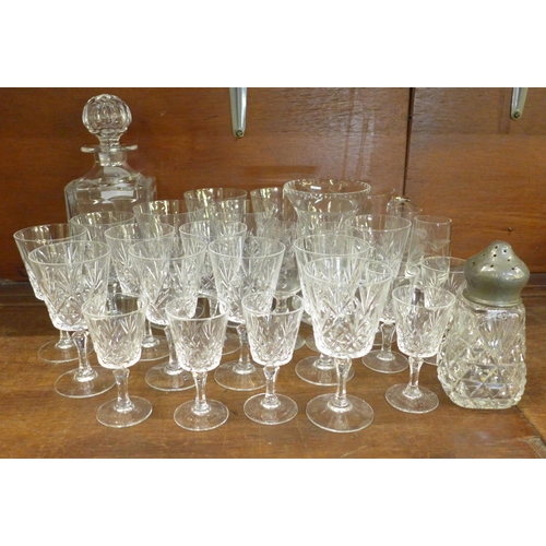 680 - A collection of cut crystal including a Tutbury decanter and Royal Doulton vase **PLEASE NOTE THIS L... 