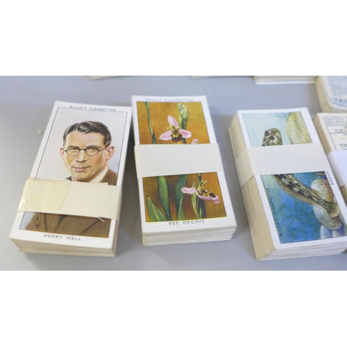 683 - Cigarette cards; 90 complete sets, inc. Players (50), Wills (30) etc., Qty.