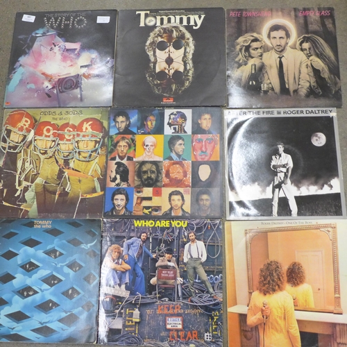 687 - Eleven The Who and solo LP records and 12