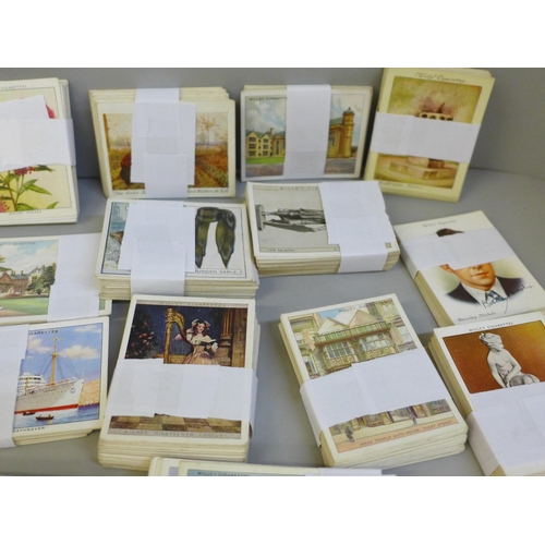 688 - Cigarette cards; large cards, Players & Wills part sets, duplication (some heavy), 1100*