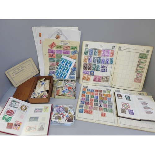 690 - A large quantity of stamps, loose and in albums