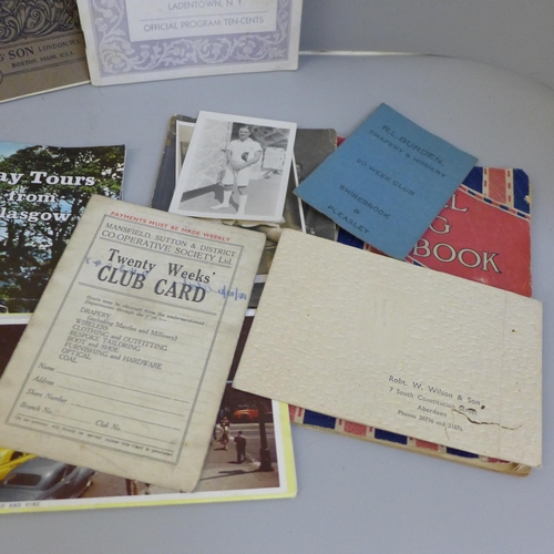 698 - 19th Century and early 20th Century ephemera including advertising book marks, Merchant Navy items, ... 