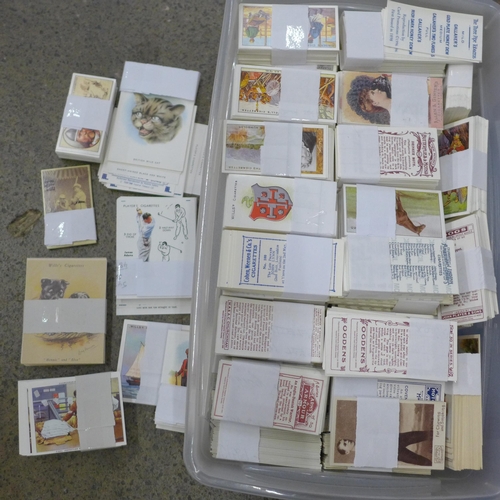 738 - Cigarette cards; reprints of 130 complete sets, some large, Qty.