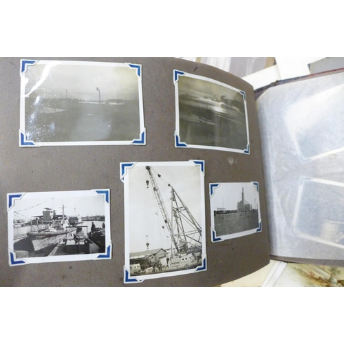 742 - A collection of photographs, postcards and ephemera including one printed on opaque glass