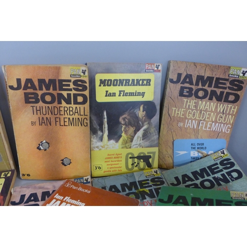 772 - A collection of twenty one James Bond paperback novels by Ian Fleming, published by Pan Books Ltd fr... 