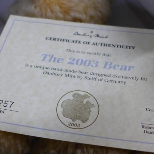 786 - A Steiff Frederic teddy bear, limited edition, with certificate and a Steiff 2003 bear, both boxed