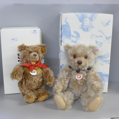 787 - A Steiff British collectors teddy bear 2012, limited edition and a Steiff Zoffy teddy bear, both box... 