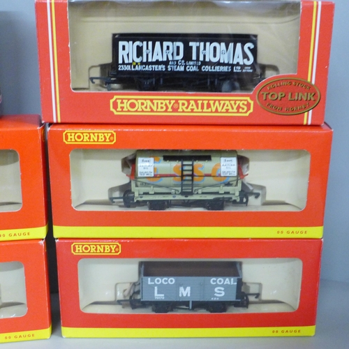 788 - Nine OO gauge wagons, Hornby, Dapol and one other, boxed