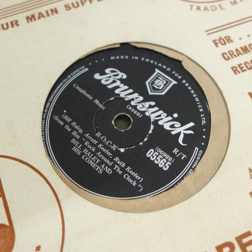 801 - Approximately seventy five 1950s rock and roll 78s including Elvis Presley, Little Richard, Jerry Le... 