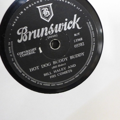 801 - Approximately seventy five 1950s rock and roll 78s including Elvis Presley, Little Richard, Jerry Le... 