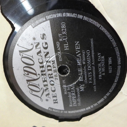 801 - Approximately seventy five 1950s rock and roll 78s including Elvis Presley, Little Richard, Jerry Le... 