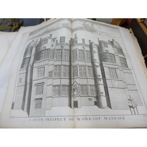 802 - Books - a collection of books on Nottingham including the Antiquities of Nottingham 1677, disbound, ... 