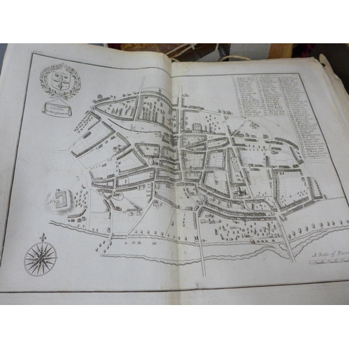 802 - Books - a collection of books on Nottingham including the Antiquities of Nottingham 1677, disbound, ... 