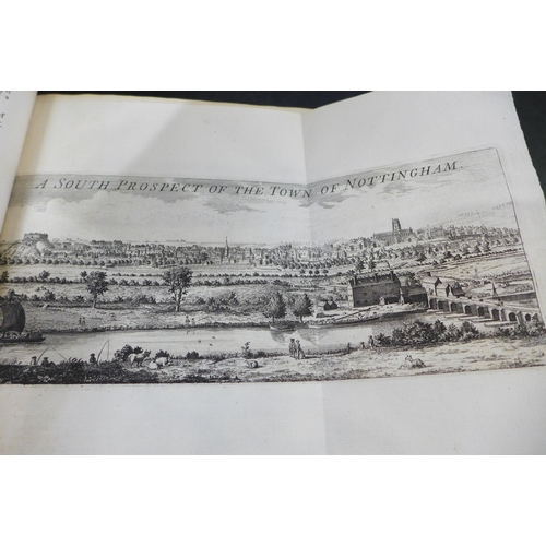 802 - Books - a collection of books on Nottingham including the Antiquities of Nottingham 1677, disbound, ... 