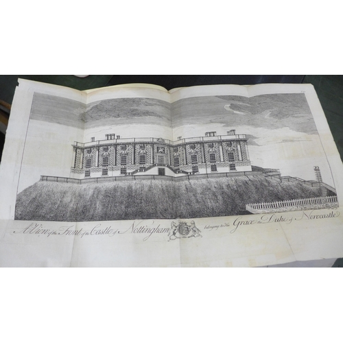 802 - Books - a collection of books on Nottingham including the Antiquities of Nottingham 1677, disbound, ... 