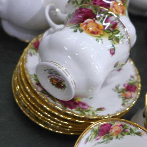 805 - A Royal Albert Old Country Roses six setting coffee service (15)