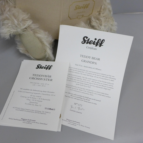 829 - A Steiff grandfather teddy bear, limited edition, boxed