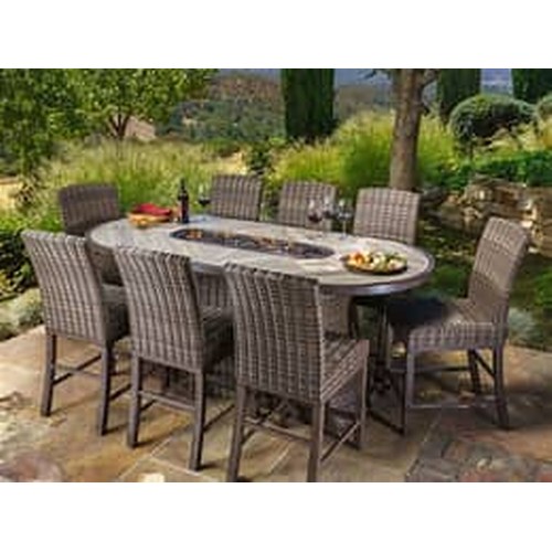 1431 - Sunvilla Orvell 9 piece High Dining Fire Set, Original RRP £1416.66 + vat (4206-2) *This lot is subj... 