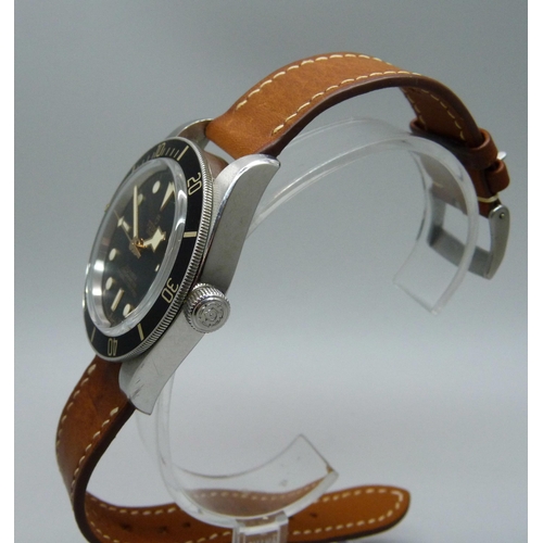 877 - A Tudor Black Bay 58 wristwatch, with box, guarantee and manual, 79030N, Delugs replacement strap