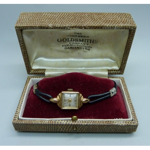 881 - A lady's 9ct gold cased Tudor Rolex wristwatch