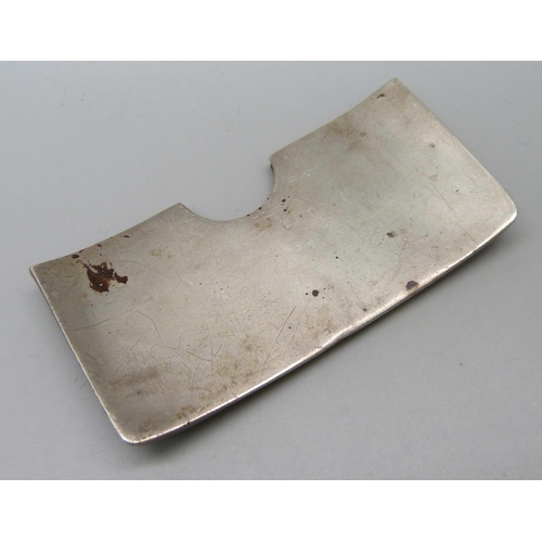 886 - A silver embossed card holder, Birmingham 1901, maker Joseph Hawkins, 29g