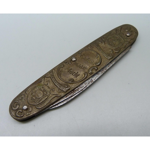 890 - A South Africa Kruger Drewet commemorative penknife