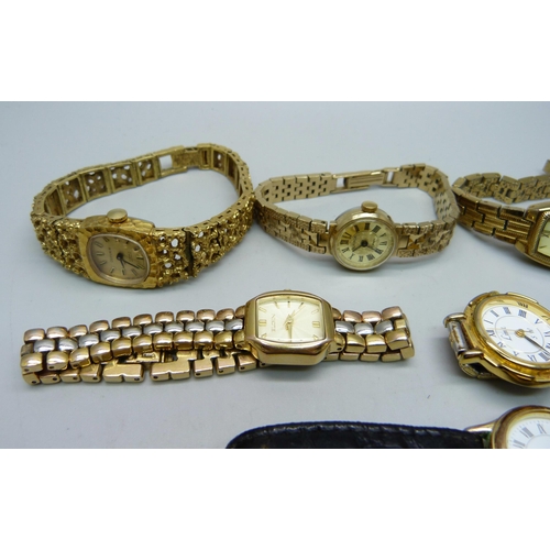 921 - Seven lady's wristwatches including Elgin