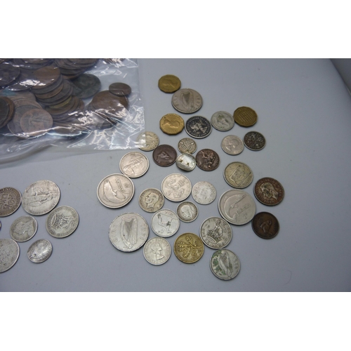 932 - A collection of pre 1920 silver coins including Victorian, 100g, and other coins