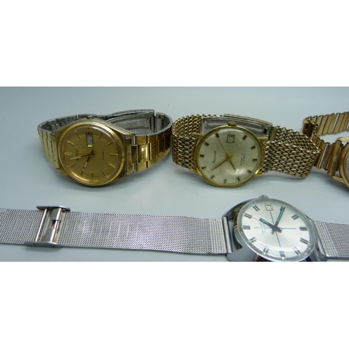 937 - Five wristwatches including Seiko and Onsa