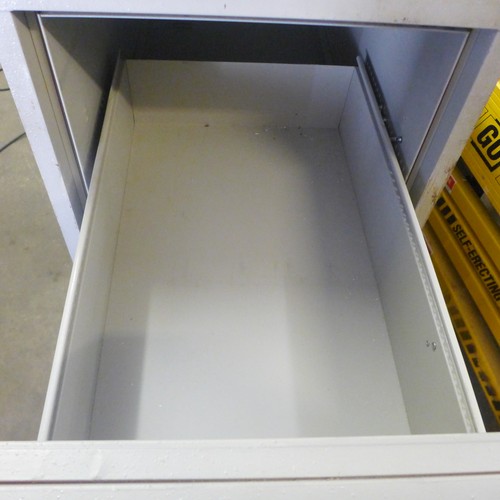 2134 - A Chubb fire safe two draw filing cabinet - with key