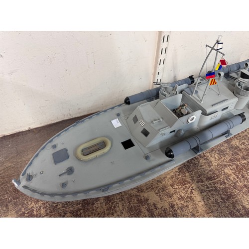 320 - A battery operated toy U.S. military boat