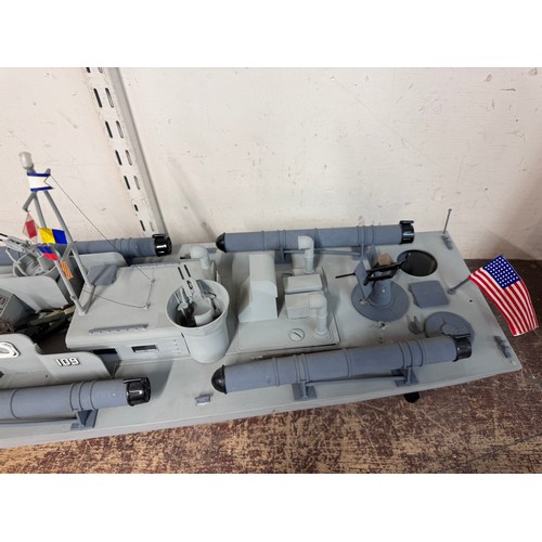 320 - A battery operated toy U.S. military boat