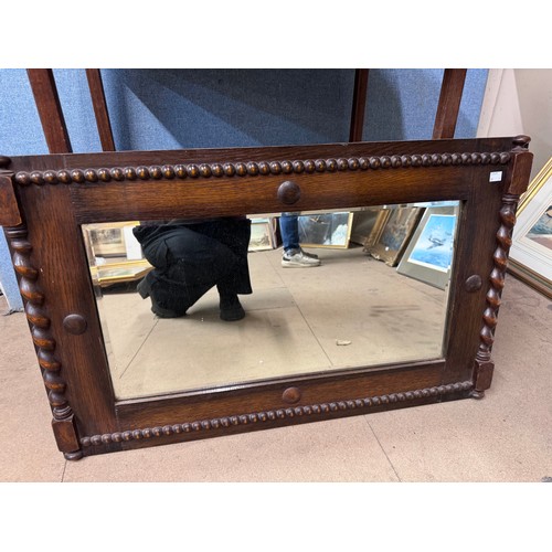 321 - Two early 20th Century oak framed mirrors