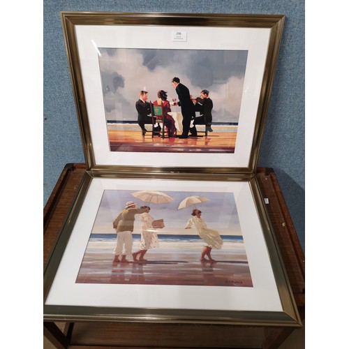 298 - Three Jack Vettriano prints, framed