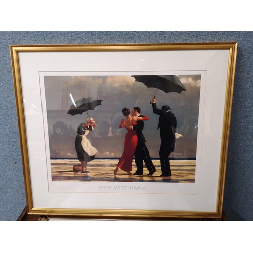 298 - Three Jack Vettriano prints, framed