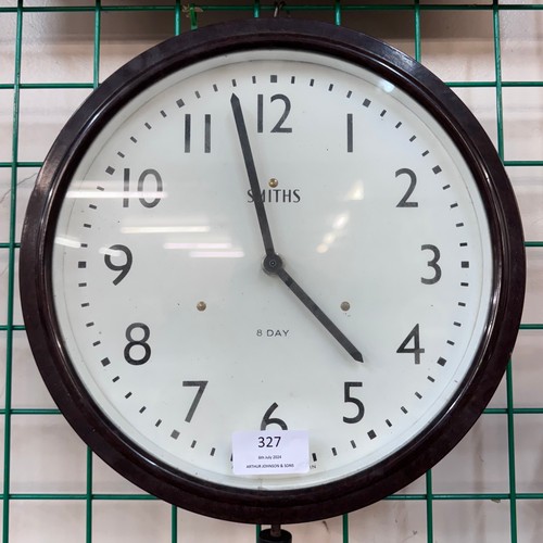 327 - A Smiths circular Bakelite wall clock