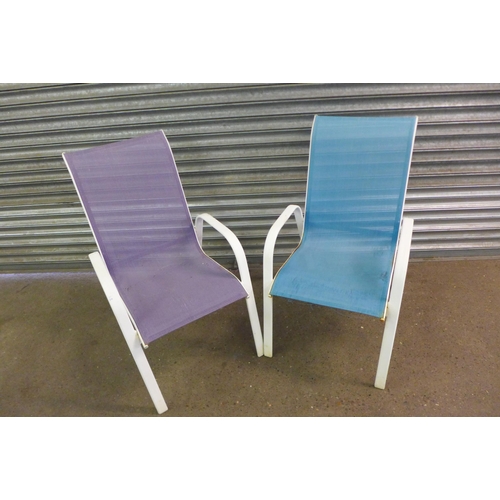 2130 - Six stacking garden lounge chairs