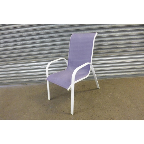 2130 - Six stacking garden lounge chairs