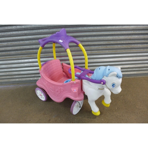 2142 - A Little Tykes princess carriage riding cart