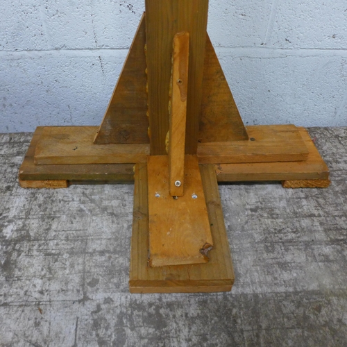 2158 - A two tiered wooden bird table and two bird boxes (can be dismantled)