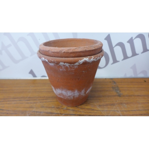 2172 - A box of approx. 25 assorted terracotta plant pots